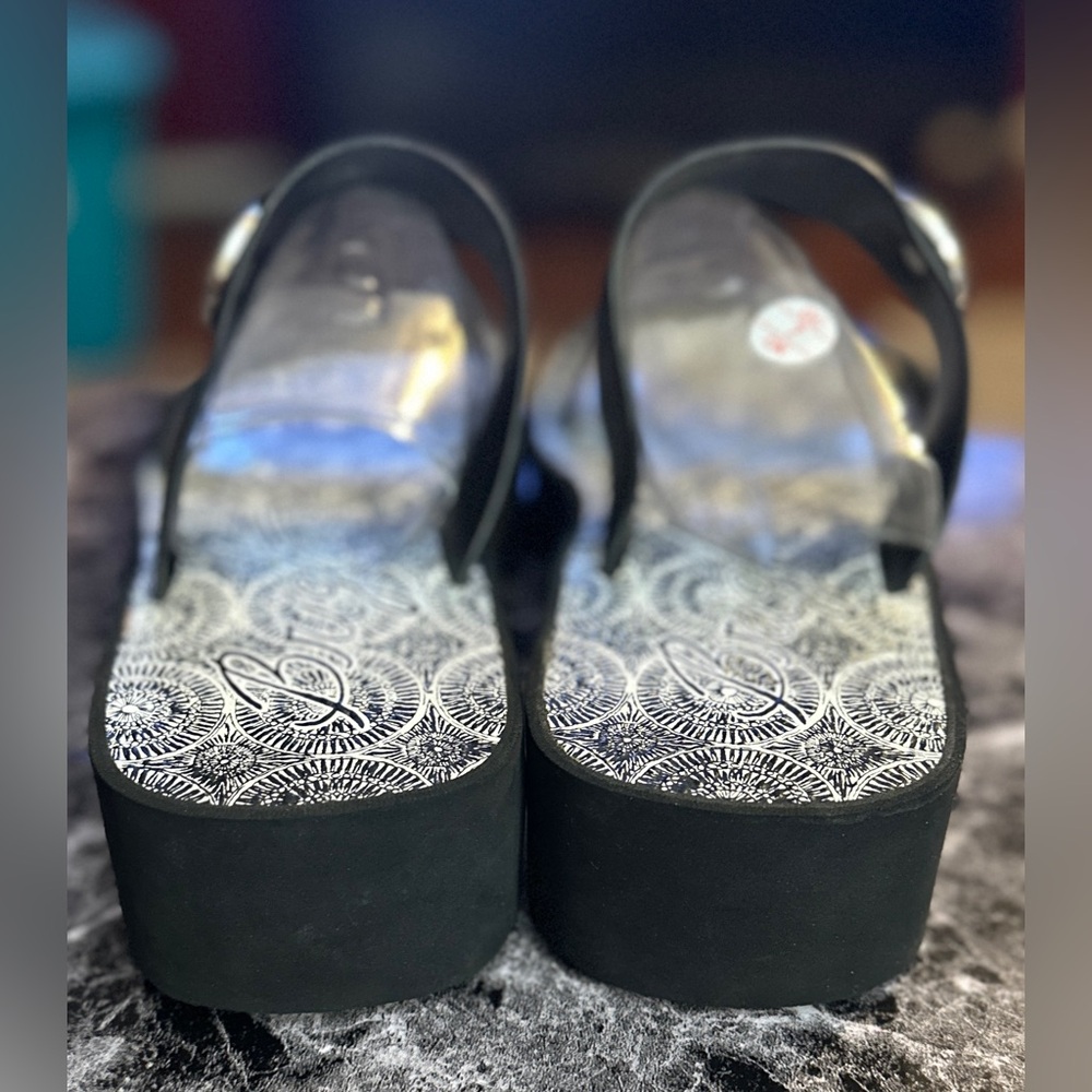 Brighton Slip-on Sandals Black/White Size 9 🔥NEW - Picture 6 of 6